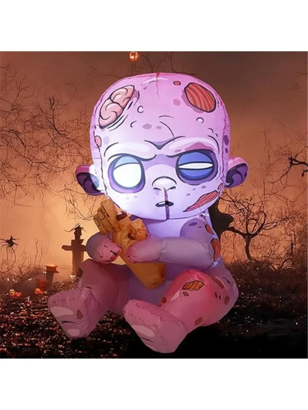 3 FT Halloween Inflatables Zombie Outdoor Decorations Blow Up Yard with